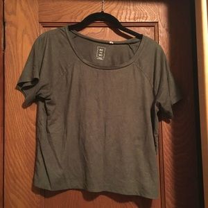 Me to we green suede crop top